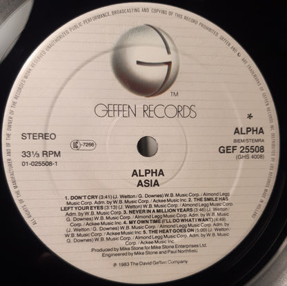 Asia (2) – Alpha (LP, Album, Europe - 1983)