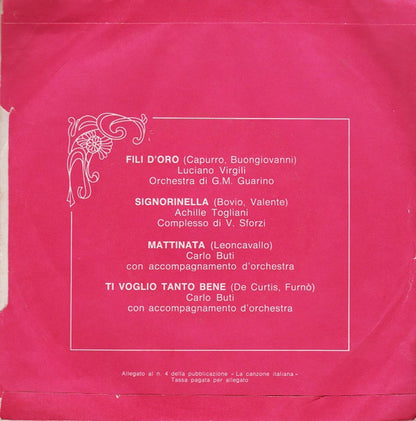 Various – La Canzone Italiana - N° 4 (7", Italy - 1970)