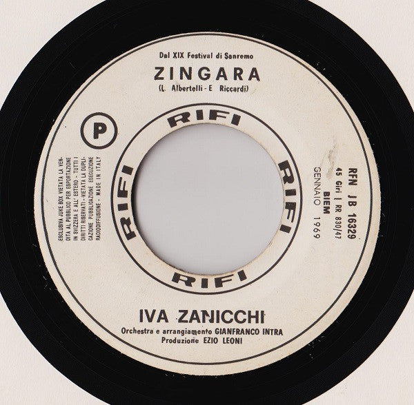 Wilson Pickett, Iva Zanicchi – Un'Avventura / Zingara (7", Italy - 1969)