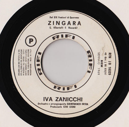 Wilson Pickett, Iva Zanicchi – Un'Avventura / Zingara (7", Italy - 1969)