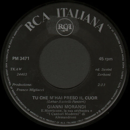 Gianni Morandi – Tu Che M'Hai Preso Il Cuor / Prendi, Prendi (7", Italy - 1968)