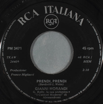 Gianni Morandi – Tu Che M'Hai Preso Il Cuor / Prendi, Prendi (7", Italy - 1968)