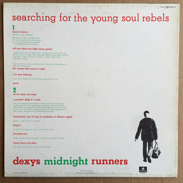 Dexys Midnight Runners – Searching For The Young Soul Rebels (LP, Album, Reissue, Italy - 1983)