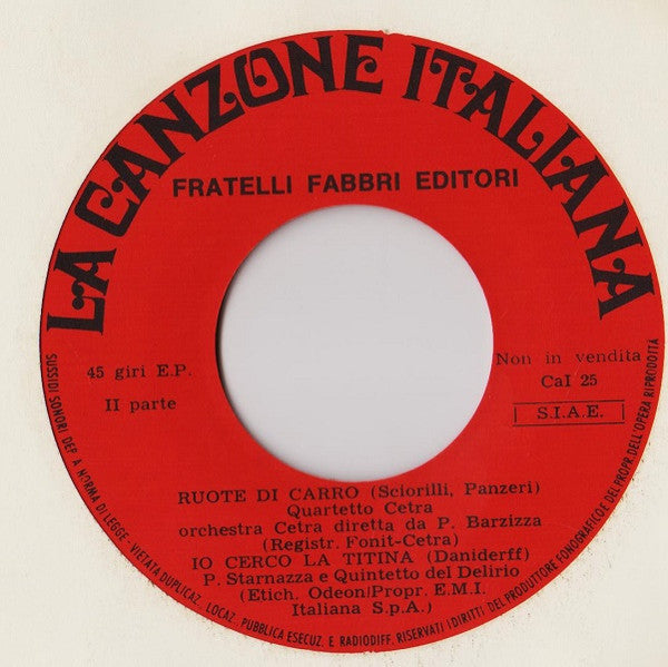 Various – La Canzone Italiana - N° 25 (7", Italy - 1970)