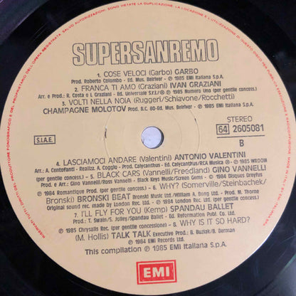 Various – Supersanremo 1985 (LP, Compilation, Italy - 1985)