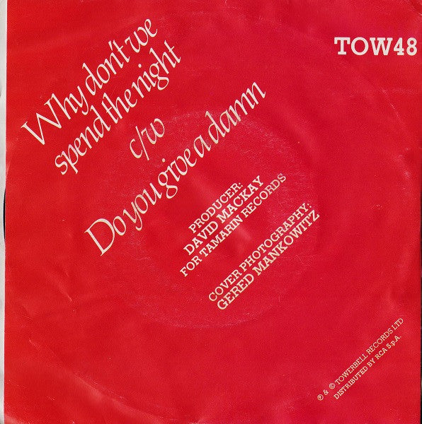 Joe Fagin – Why Don't We Spend The Night (7", Italy - 1984)