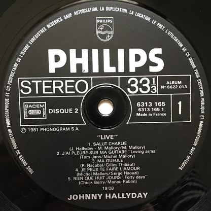 Johnny Hallyday – Live - Enregistrement Public 81 (LP, Album, France - 1981)