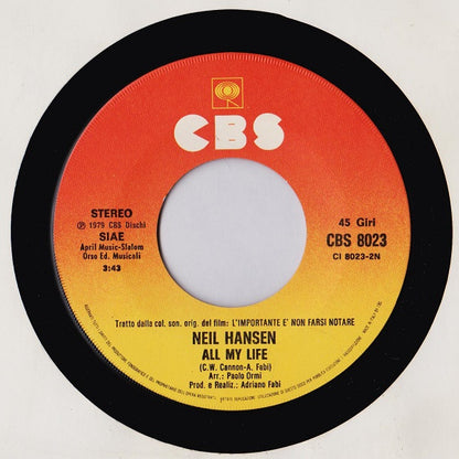 Le Sorelle Bandiera, Neil Hansen – Rimmel & Cipria / All My Life (7", Italy - 1979)