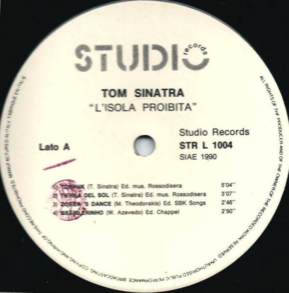Tom Sinatra – L'Isola Proibita (LP, Album, Italy - 1990)