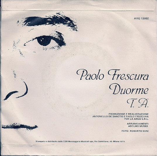Paolo Frescura – Duorme (7", Italy - 1979)