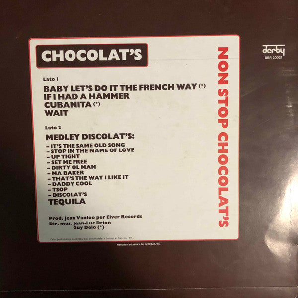 Chocolat's – Non Stop Chocolat's (LP, Album, Italy - 1977)