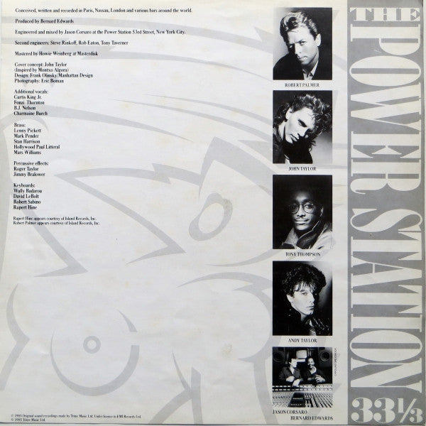 The Power Station – The Power Station 33⅓ (LP, Album, Italy - 1985)