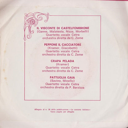 Quartetto Cetra – La Canzone Italiana - N° 28 (7", Italy - 1970)