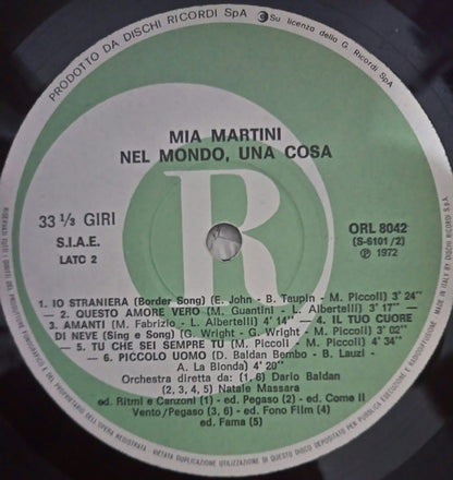 Mia Martini – Nel Mondo, Una Cosa (LP, Album, Reissue, Italy - 1976)
