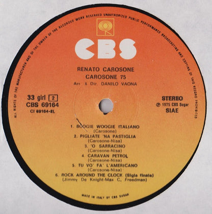 Renato Carosone – Carosone 75 (LP, Album, Italy - 1975)