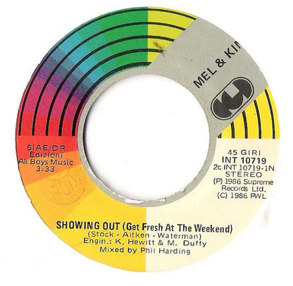 Mel & Kim – Showing Out (7", Italy - 1986)