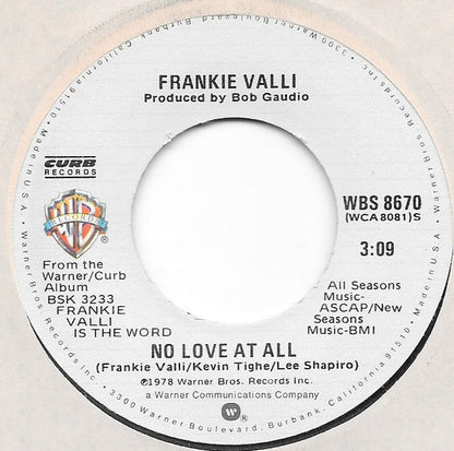 Frankie Valli – Save Me, Save Me (7", US - 1978)