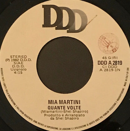 Mia Martini – Quante Volte (7", Italy - 1982)