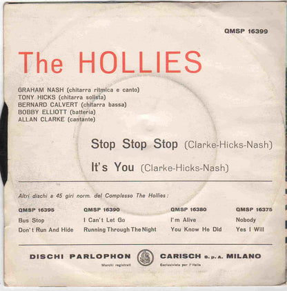 The Hollies – Stop Stop Stop / It's You (7", Italy - 1966)