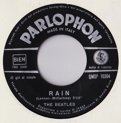 The Beatles – Paperback Writer / Rain (7", Italy - 1966)