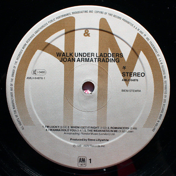 Joan Armatrading – Walk Under Ladders (LP, Album, Europe - 1981)