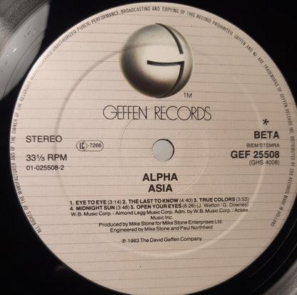 Asia (2) – Alpha (LP, Album, Europe - 1983)