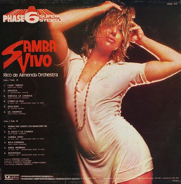 Rico De Almenda Orchestra – Samba Vivo (LP, Album, Italy - 1973)