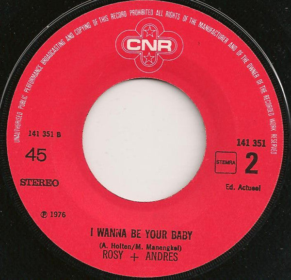 Rosy & Andres – My Love (7", Netherlands - 1976)