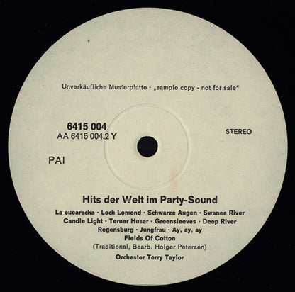 Orchester Terry Taylor – Hits Der Welt Im Party-Sound (LP, Germany)