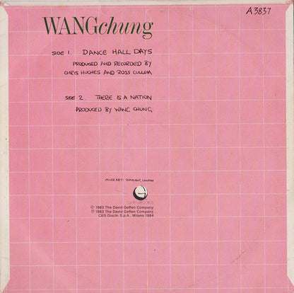 Wang Chung – Dance Hall Days (7", Italy - 1984)