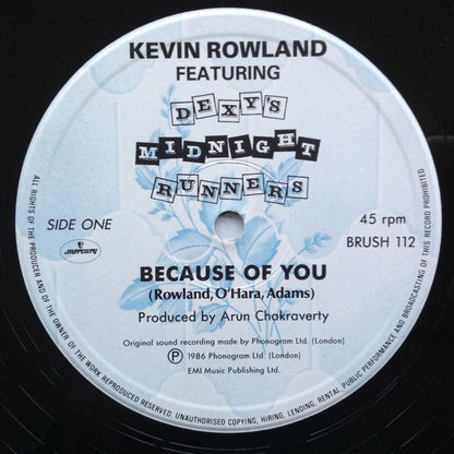 Kevin Rowland, Dexys Midnight Runners – Because Of You (12", UK - 1986)