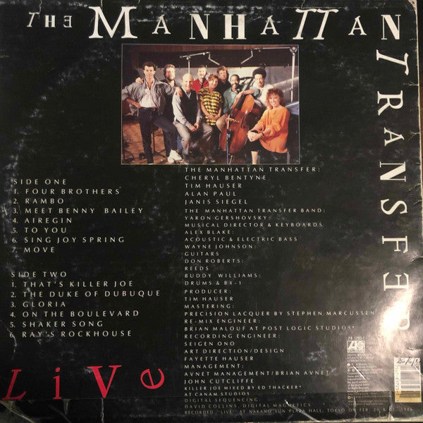 The Manhattan Transfer – Live (LP, Album, Italy - 1987)
