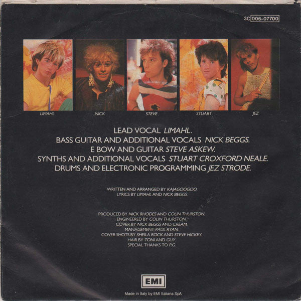 Kajagoogoo – Too Shy (7", Italy - 1983)