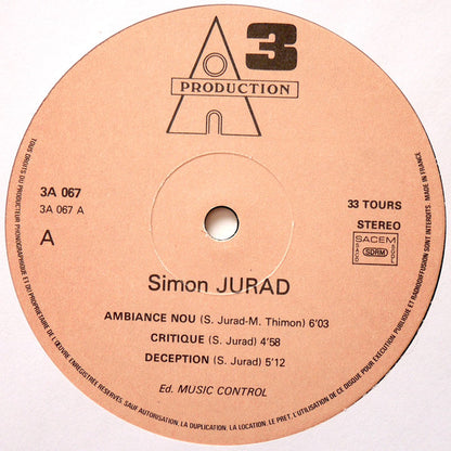 Simon Jurad – Ambiance Des Antilles (LP, Album, France)