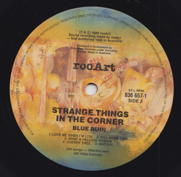 Blue Ruin – Strange Things In The Corner (LP, Album, Australia - 1989)