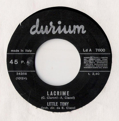 Little Tony – Lacrime (7", Italy - 1968)