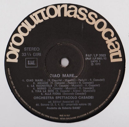 Orchestra Spettacolo Raoul Casadei – Ciao Mare (LP, Album, Italy - 1973)