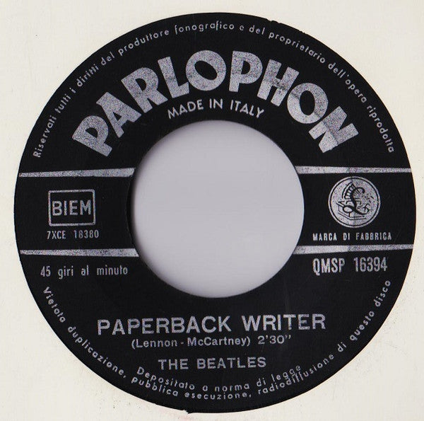 The Beatles – Paperback Writer / Rain (7", Italy - 1966)