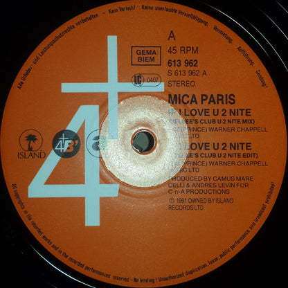 Mica Paris – If I Love U 2 Nite (12", Germany - 1991)