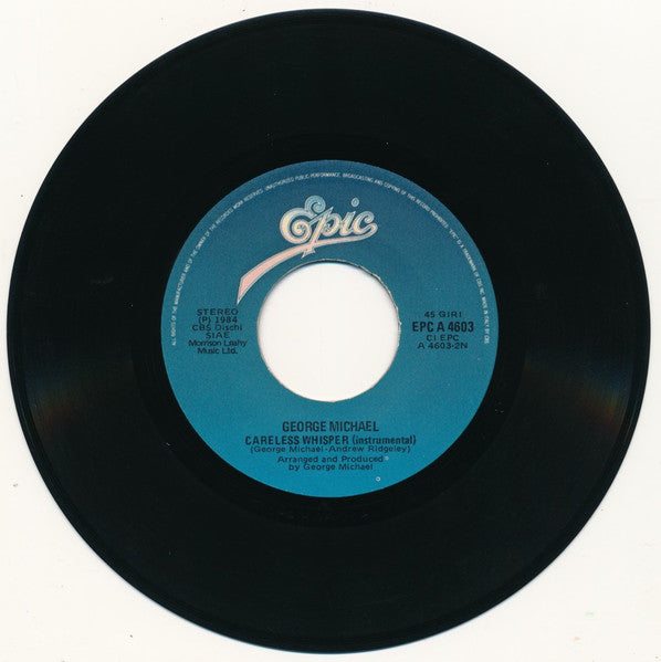George Michael – Careless Whisper (7", Italy - 1984)