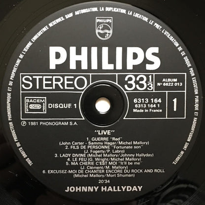 Johnny Hallyday – Live - Enregistrement Public 81 (LP, Album, France - 1981)