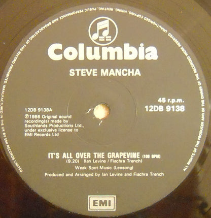 Steve Mancha – It's All Over The Grapevine (12", UK - 1986)
