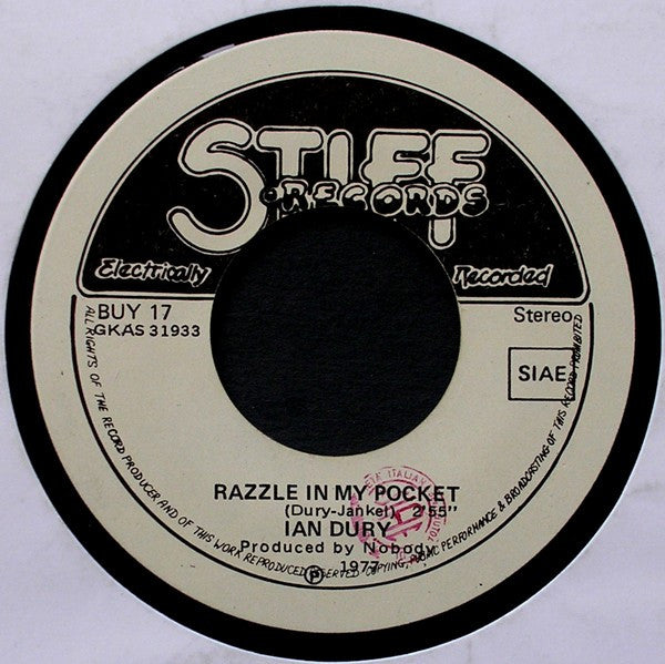 Ian Dury – Sex & Drugs & Rock & Roll (7", Italy - 1977)