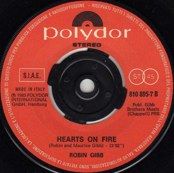 Robin Gibb – Juliet (7", Italy - 1983)