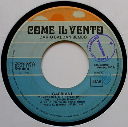 Dario Baldan Bembo – Crescendo / Gabbiani (7", Italy - 1975)