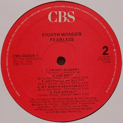 Eighth Wonder – Fearless (LP, Album, Italy - 1988)