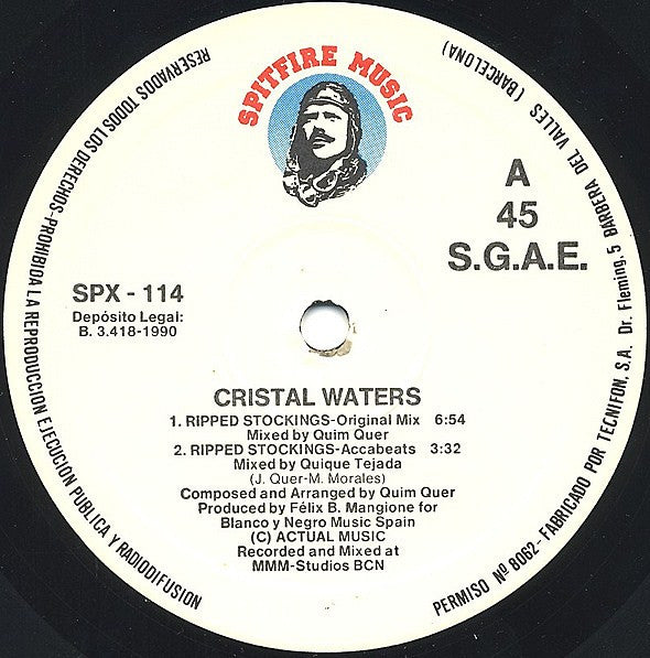 Cristal Waters – Ripped Stockings (12", Spain - 1990)