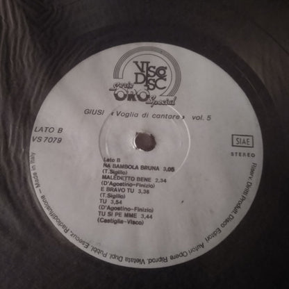 Giusy (5) – Voglia Di Cantare Vol. 5° (LP, Italy)