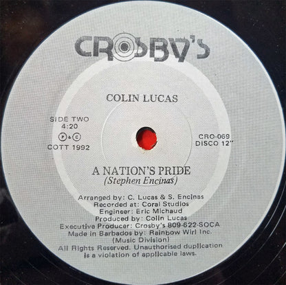 Colin Lucas – Doh Wine / A Nation's Pride (12", Barbados - 1992)