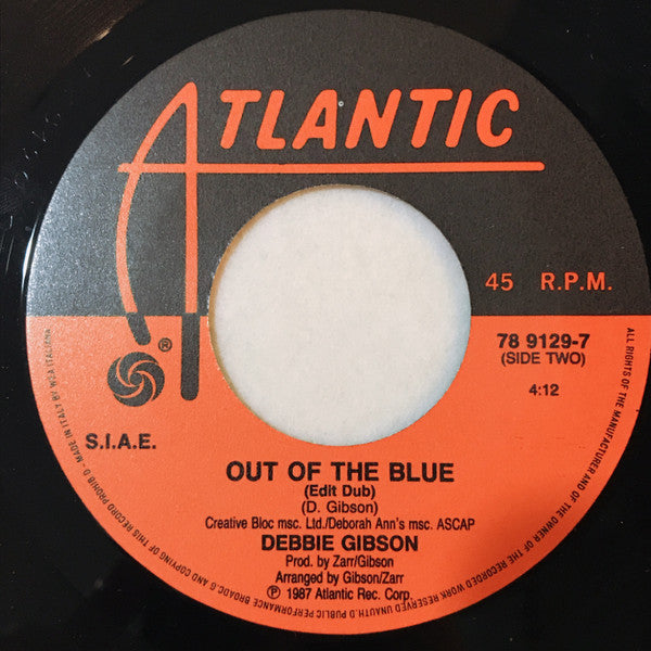 Debbie Gibson – Out Of The Blue (7", Italy - 1987)